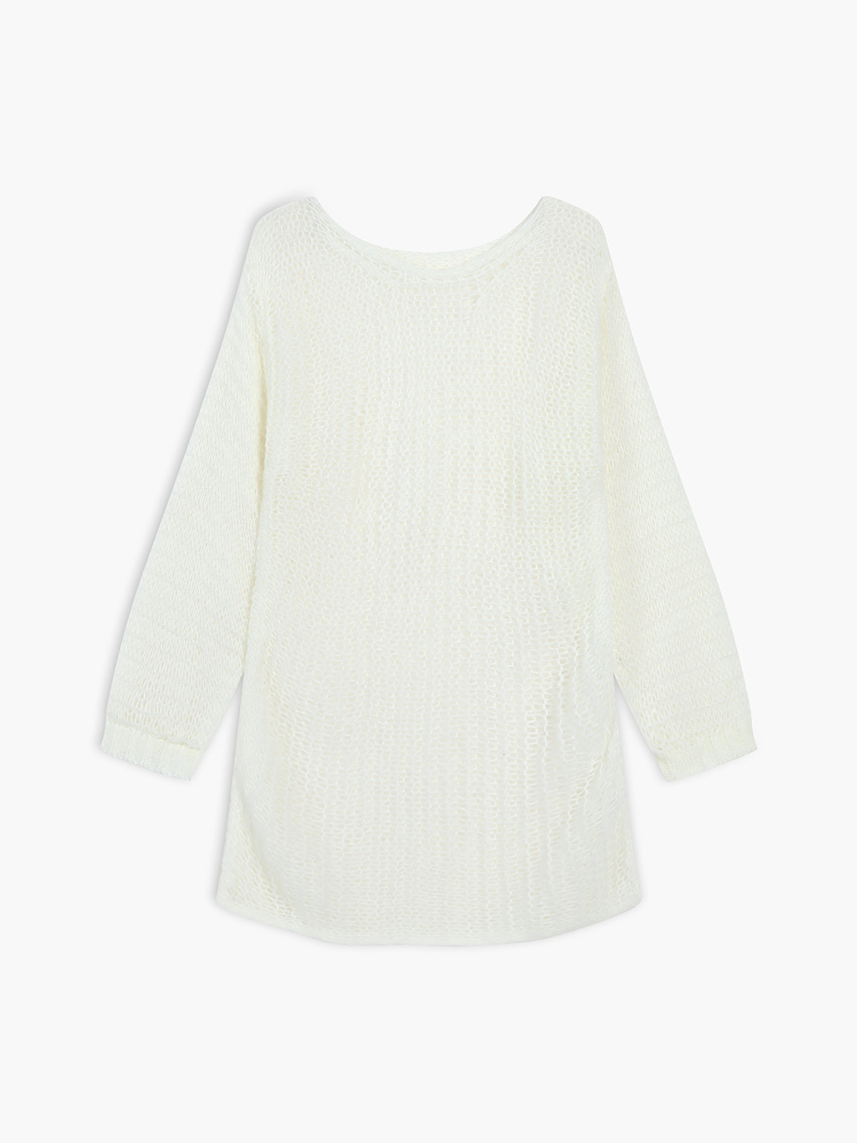 Sheer Open Knit Oversized Sweater