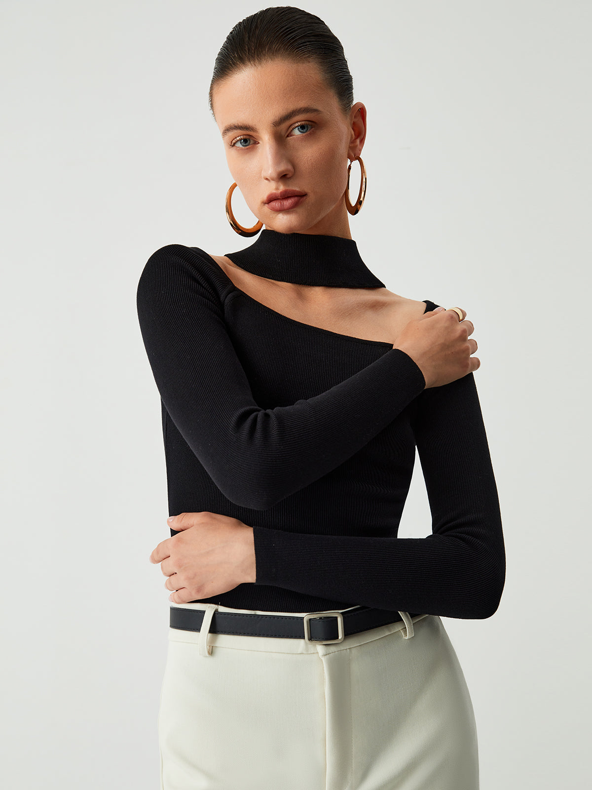 Leisure Halter Long Sleeve Bodysuit