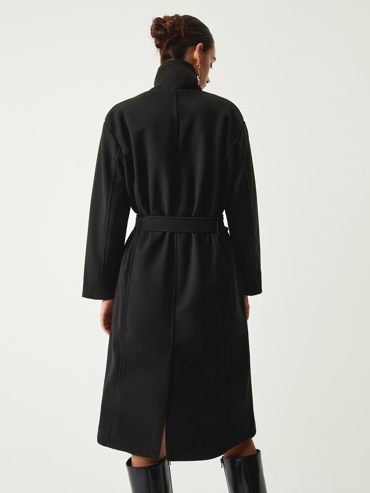 Stand Collar Longline Trench Coat