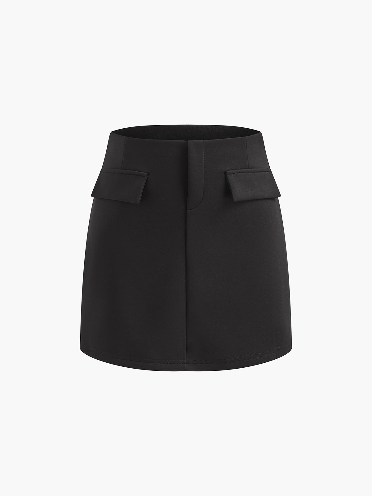 Slim Sleeveless Pockets Skirt Set