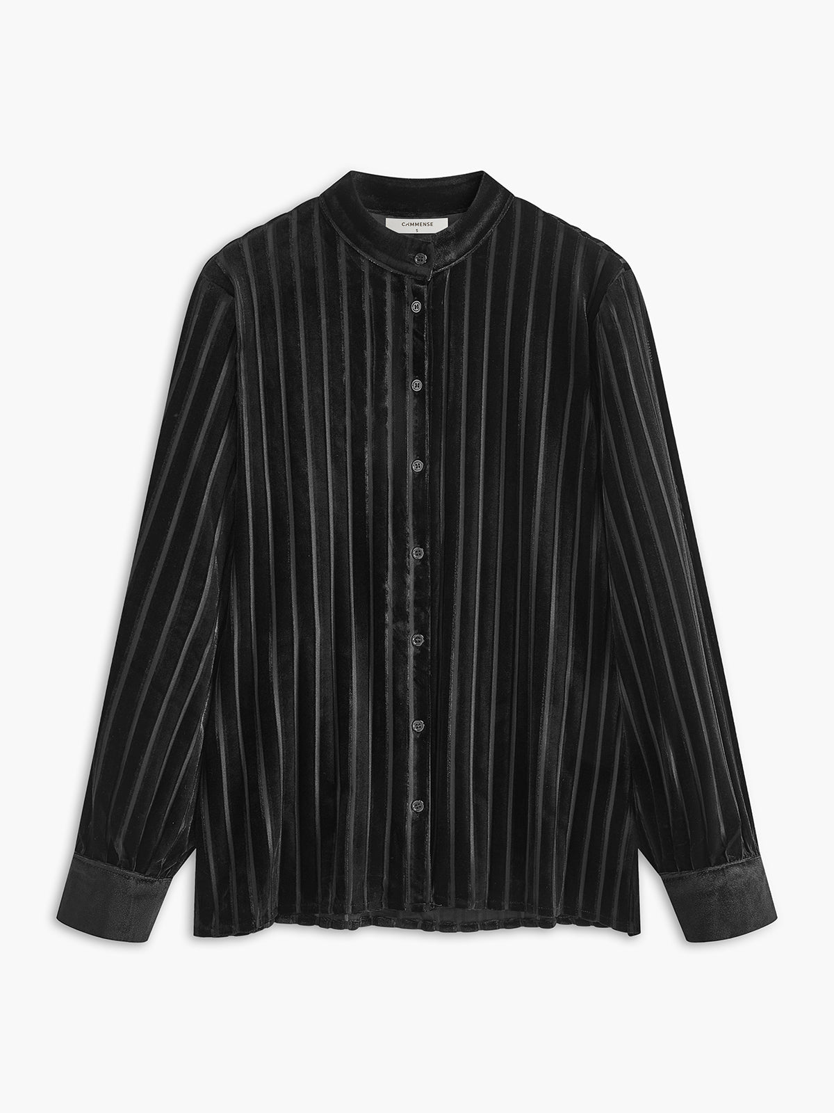 Semi-Sheer Pinstripe Button Polo Shirt