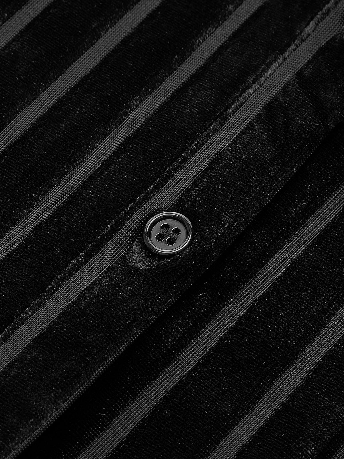 Semi-Sheer Pinstripe Button Polo Shirt