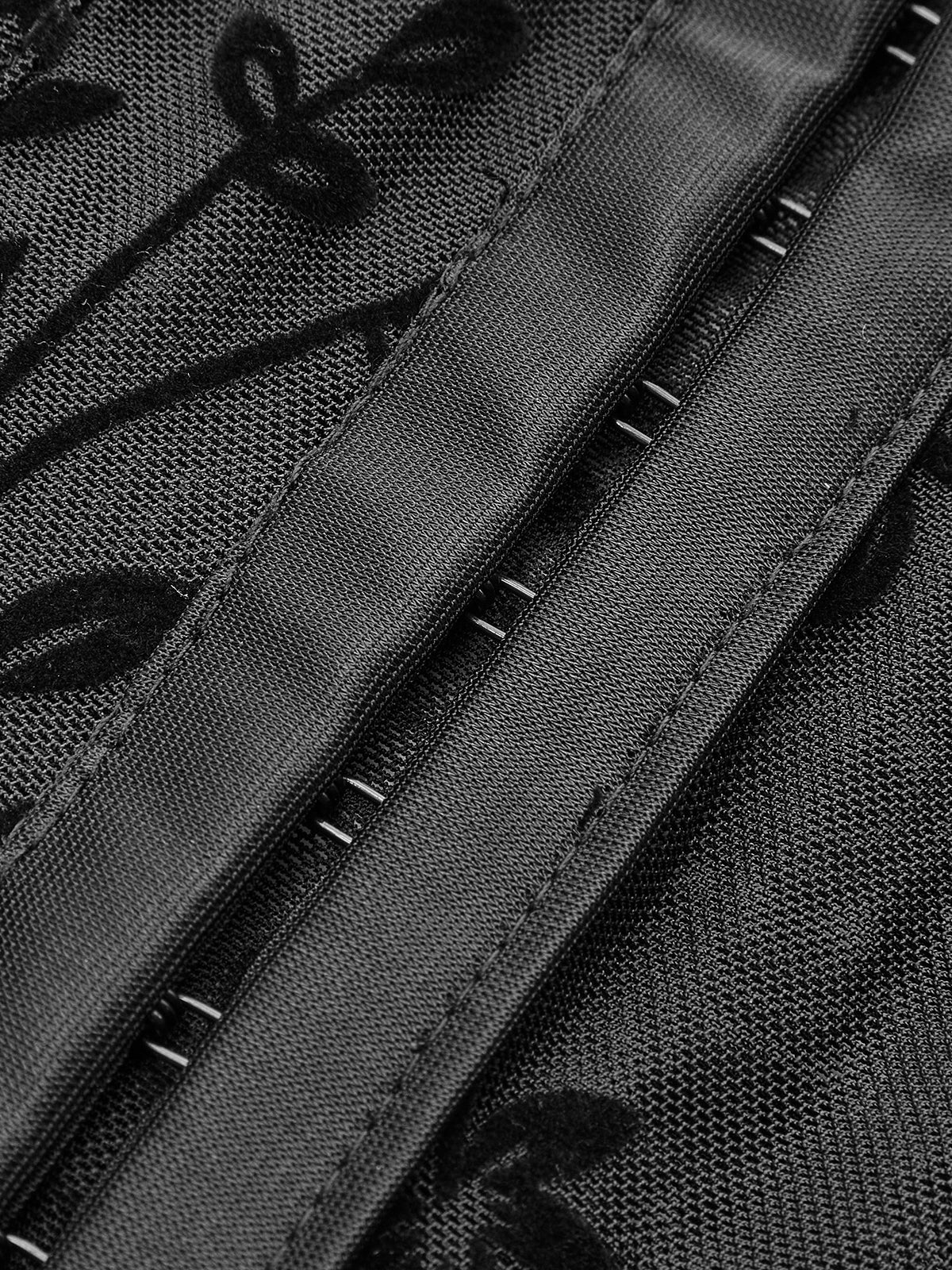 Floral Sheer Mesh Structured Corset