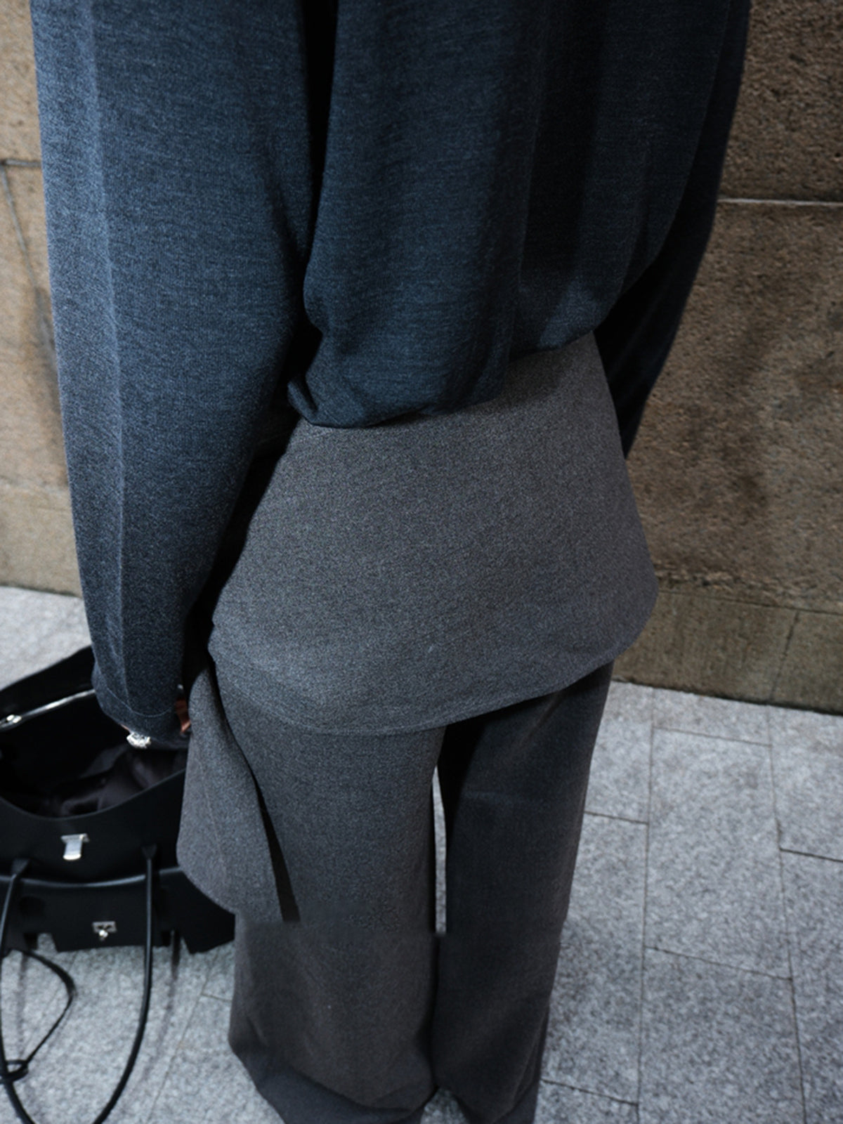 Utility Mid-Waist Knotted Design Pants