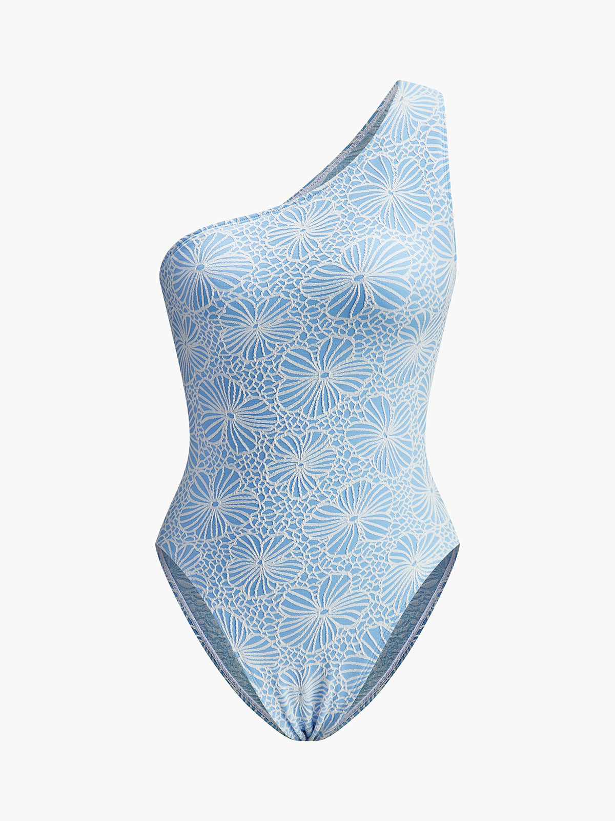 Asymmetrical Lace Cutout Back One-Piece