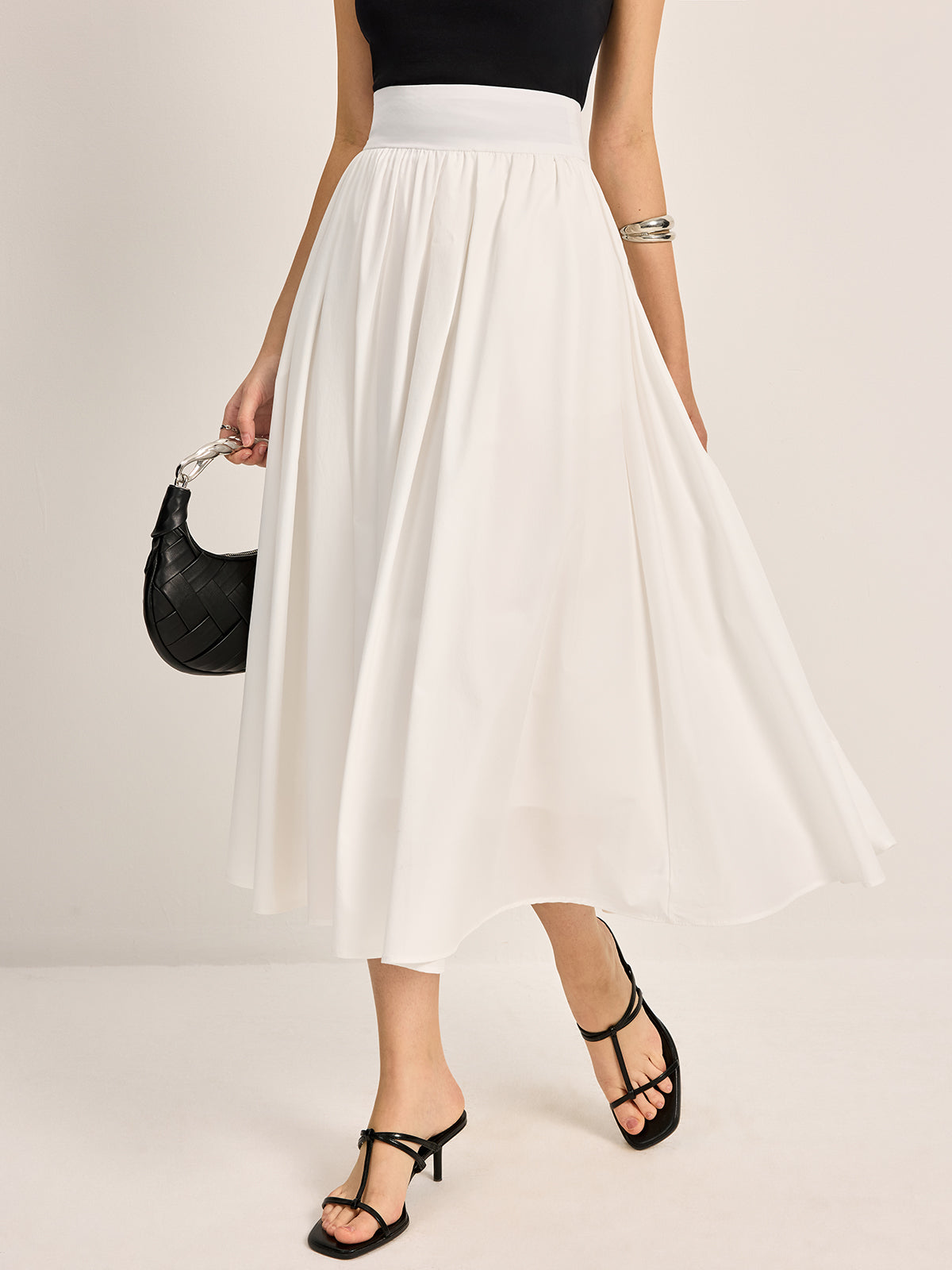 Elegant A-Line Pleated Skirt