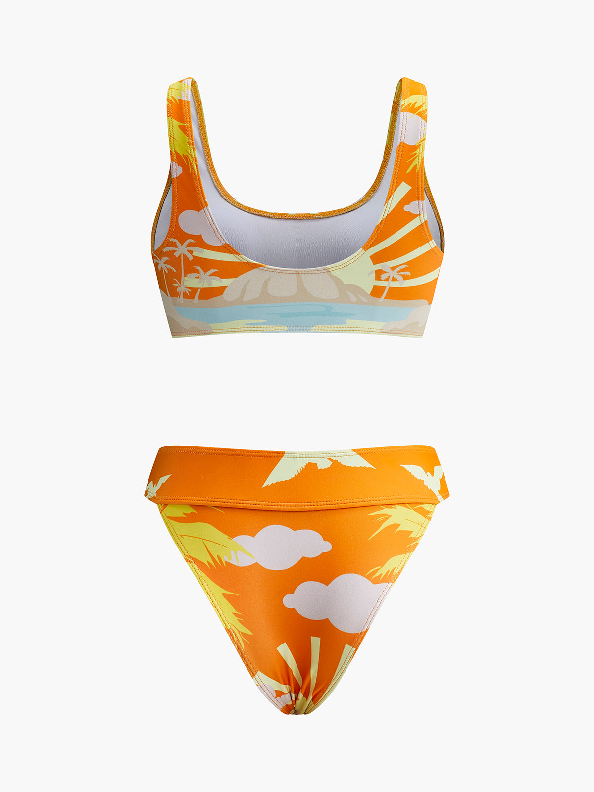Tropical Print Bikini Set