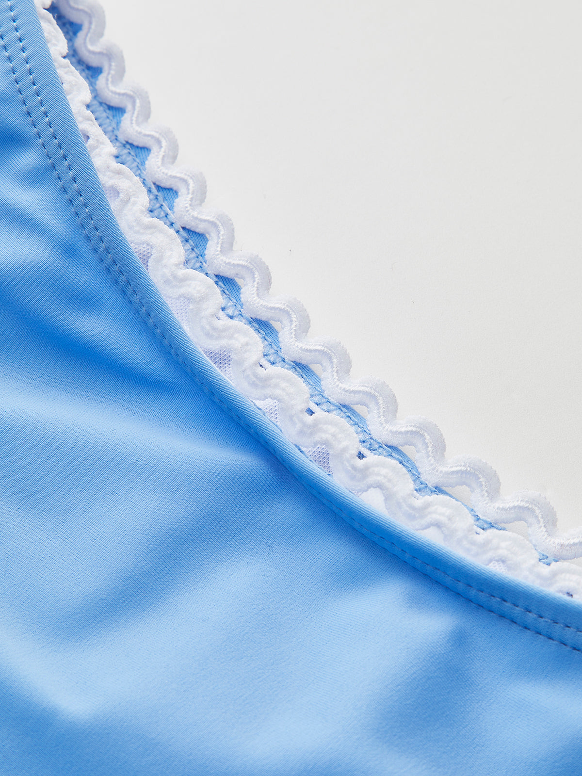 Scalloped Trim Bikini Set