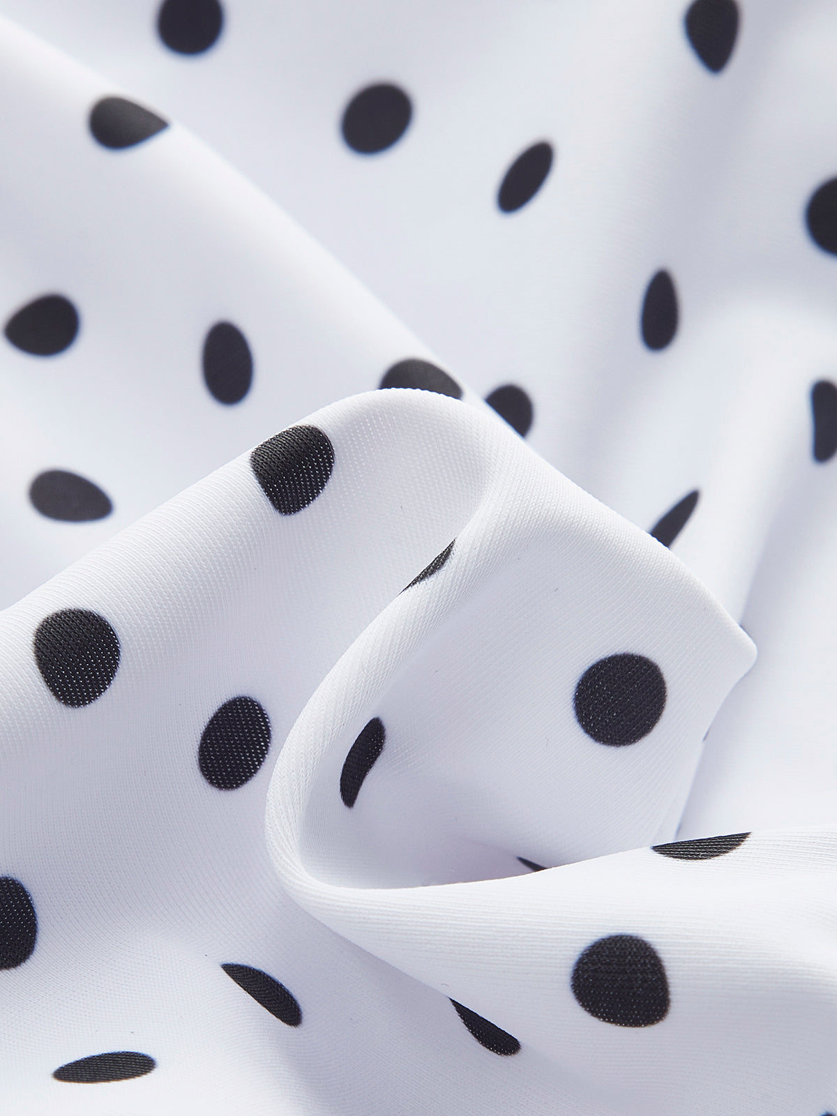 Polka Dot Contrast One-Piece Swimsuit