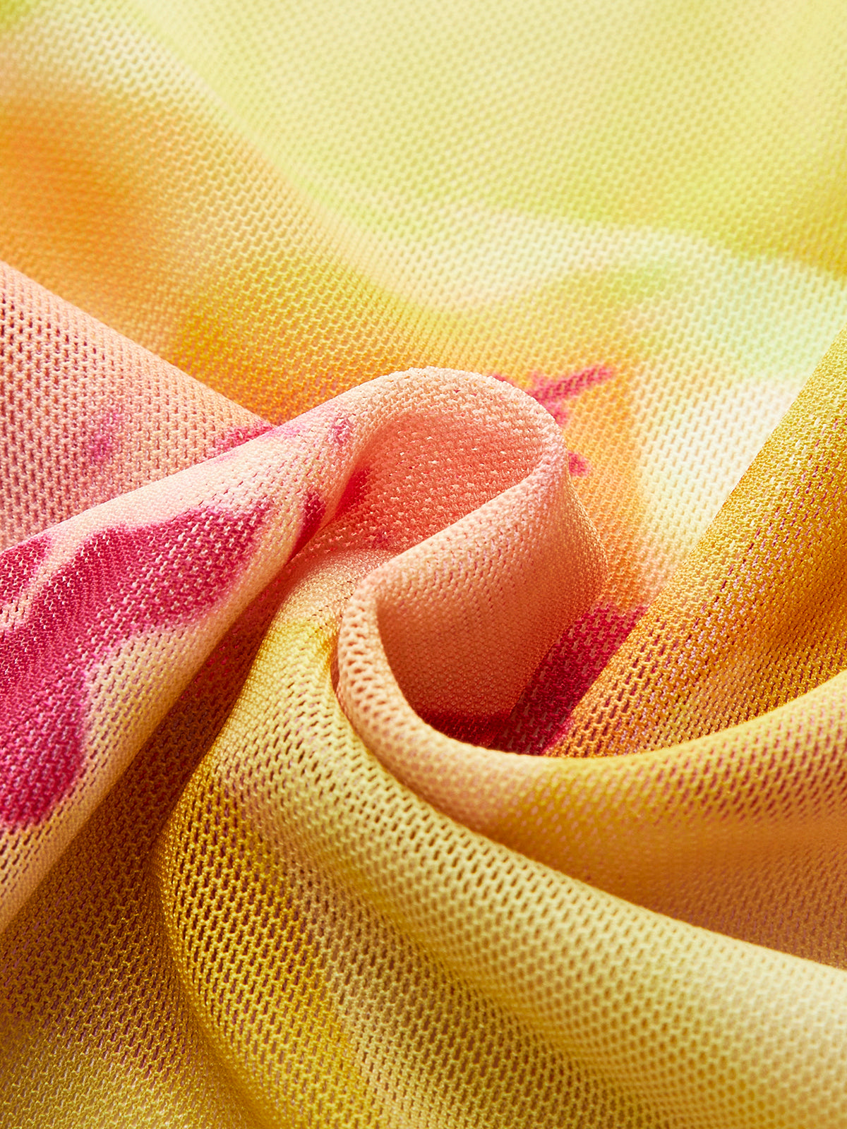 Mesh Floral Print Cover-Up Skirt