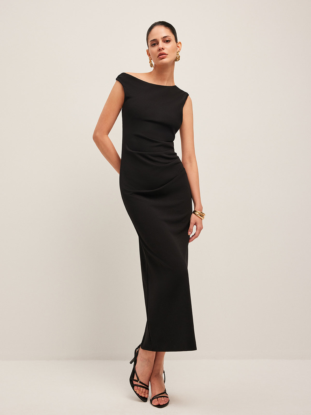 Asymmetrical Shoulder Dress