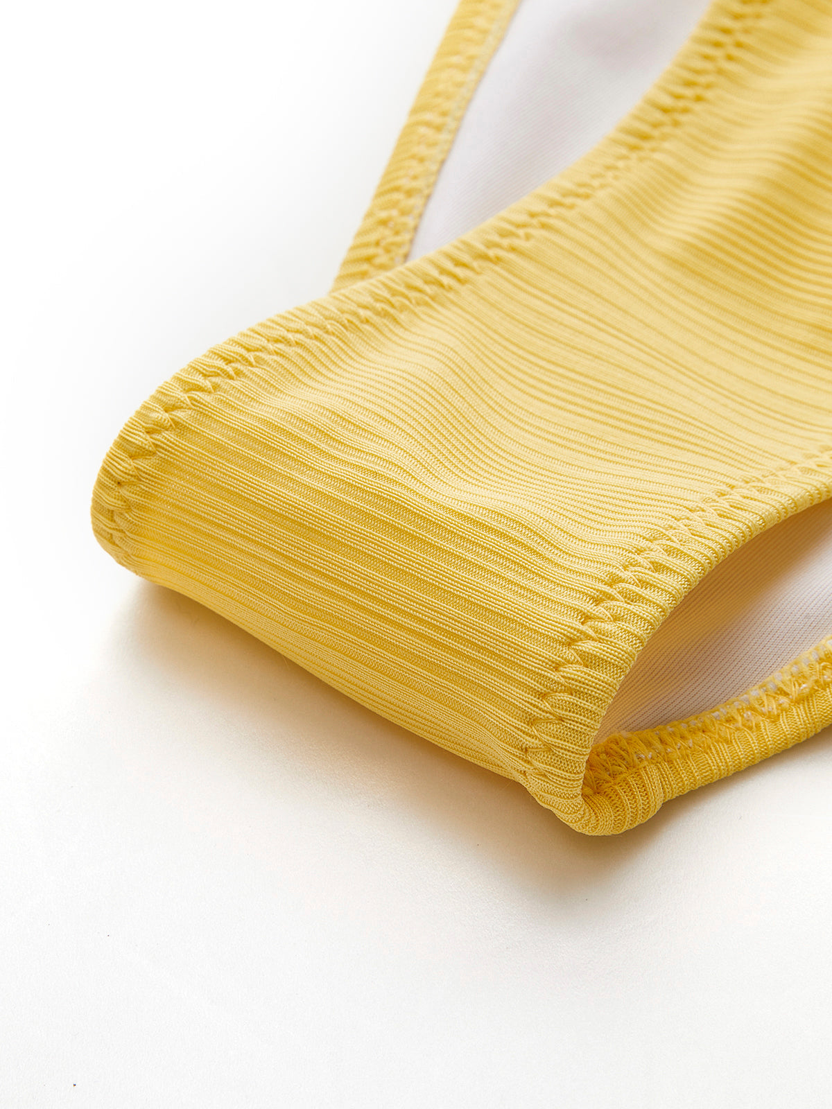 Textured Scoop Neck Bikini Set