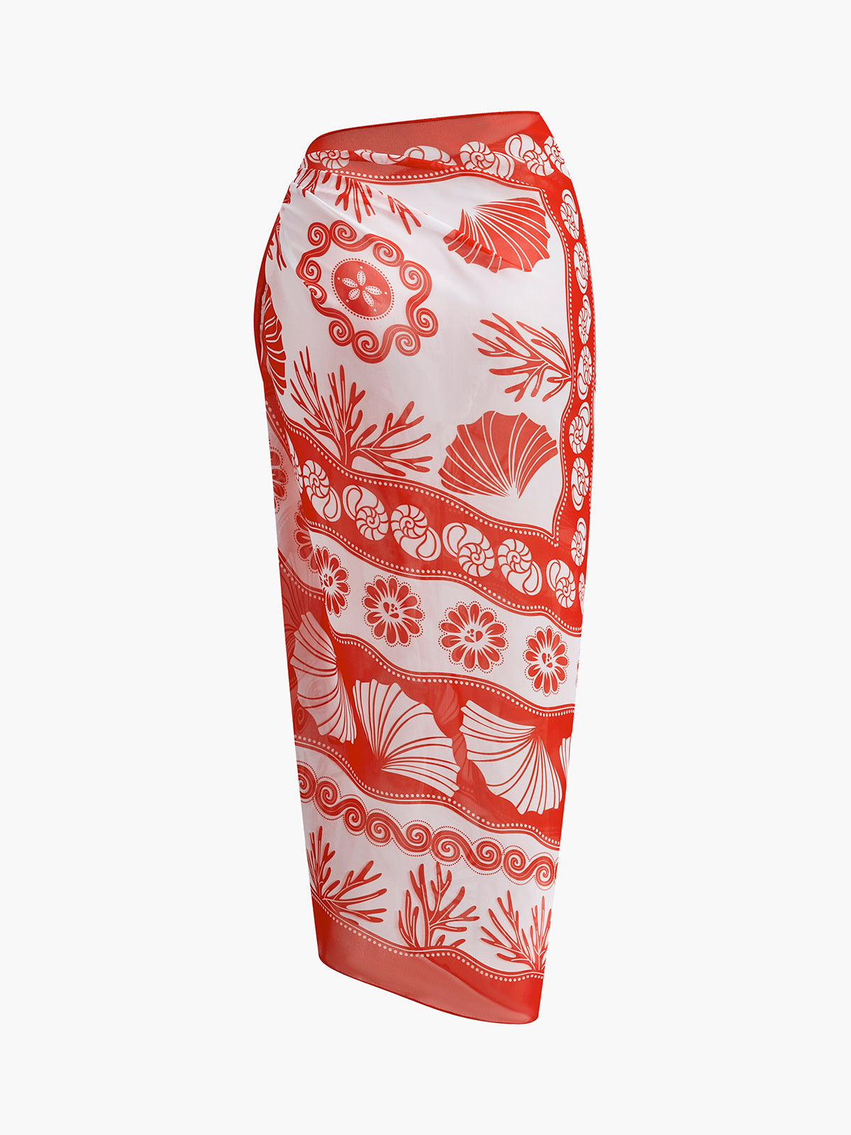 Chiffon Print Cover-Up Skirt