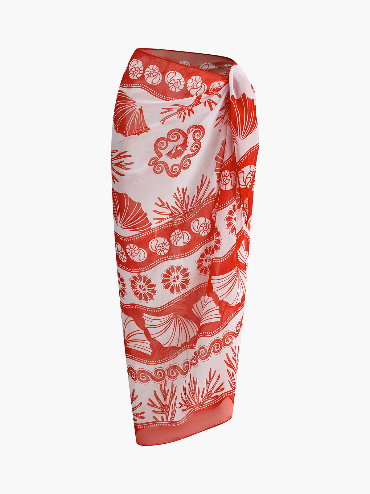 Chiffon Print Cover-Up Skirt