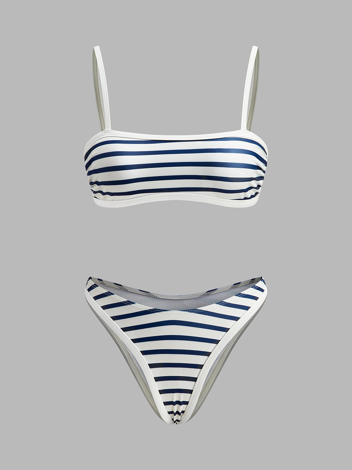 Nautical Stripe High-Cut Bikini