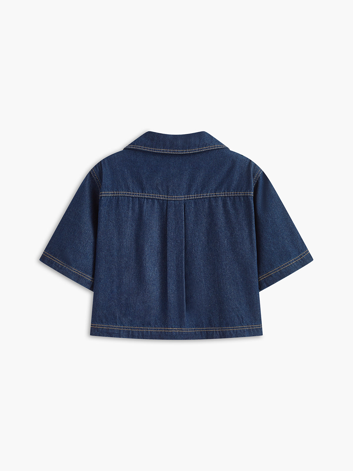 Denim Pocket Detail Shorts Set