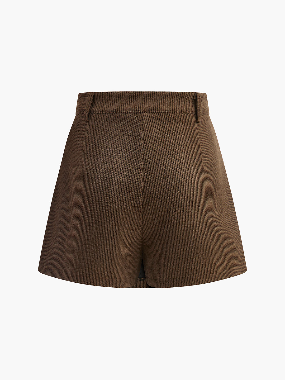 Corduroy Pockets Belted Skort