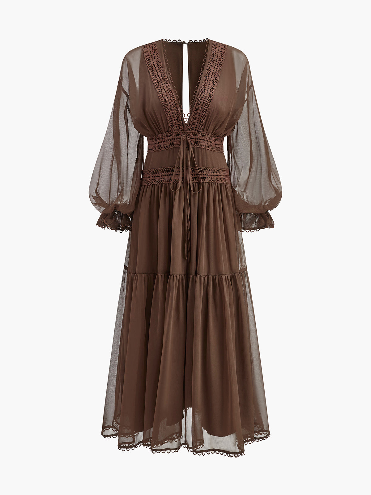 Boho Semi-Sheer Chiffon Dress
