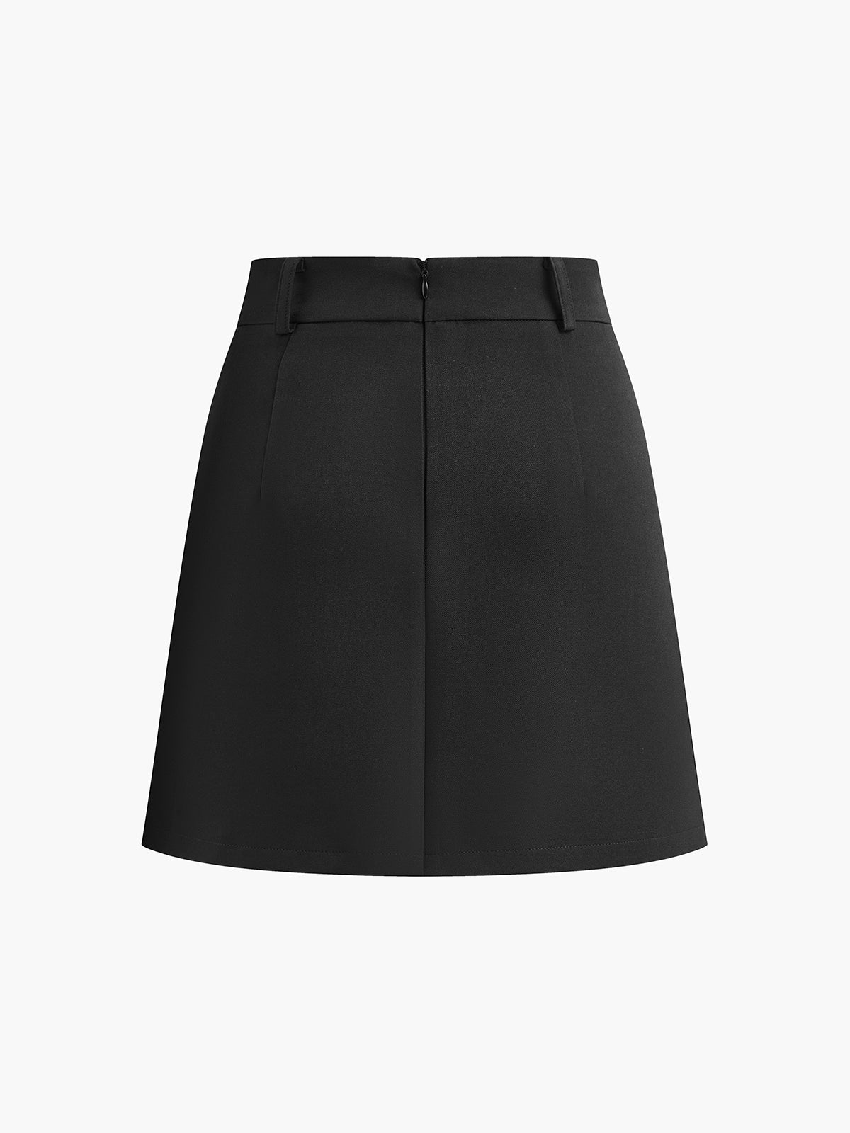 Back Zipper A Line Skirt Without Belt