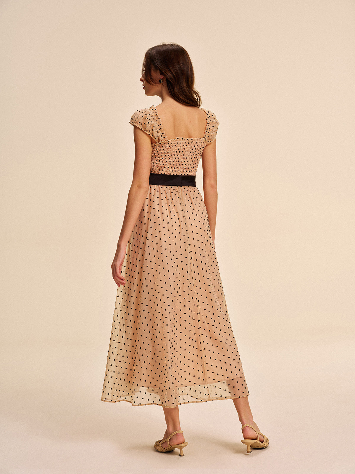 Polka Dot Dress With Removable Belt
