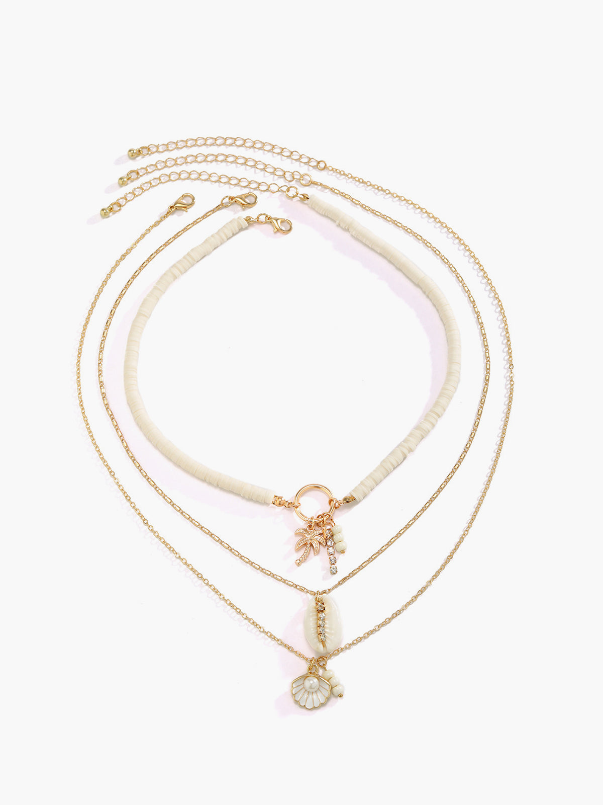 Triple Strand Shell Necklace