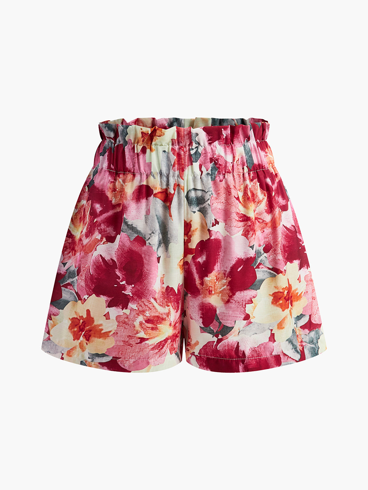Floral Print Sleeveless Shorts Set