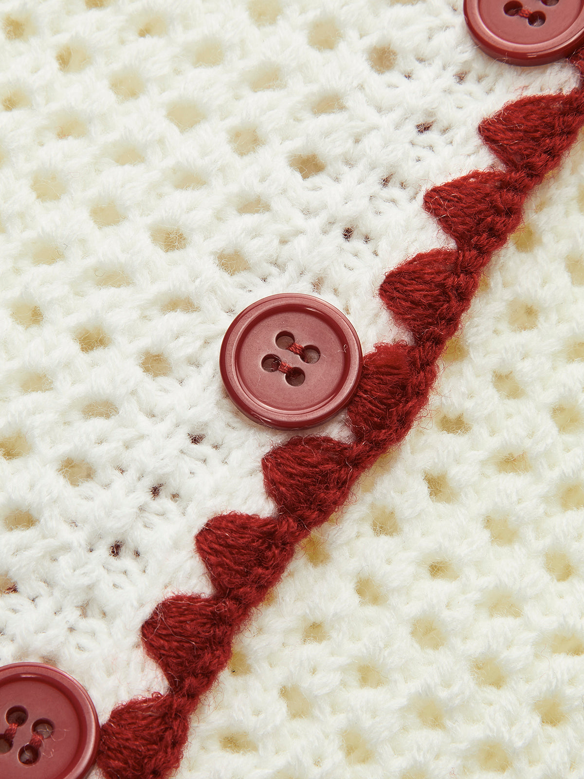 Button-Up Contrast Crochet Vest