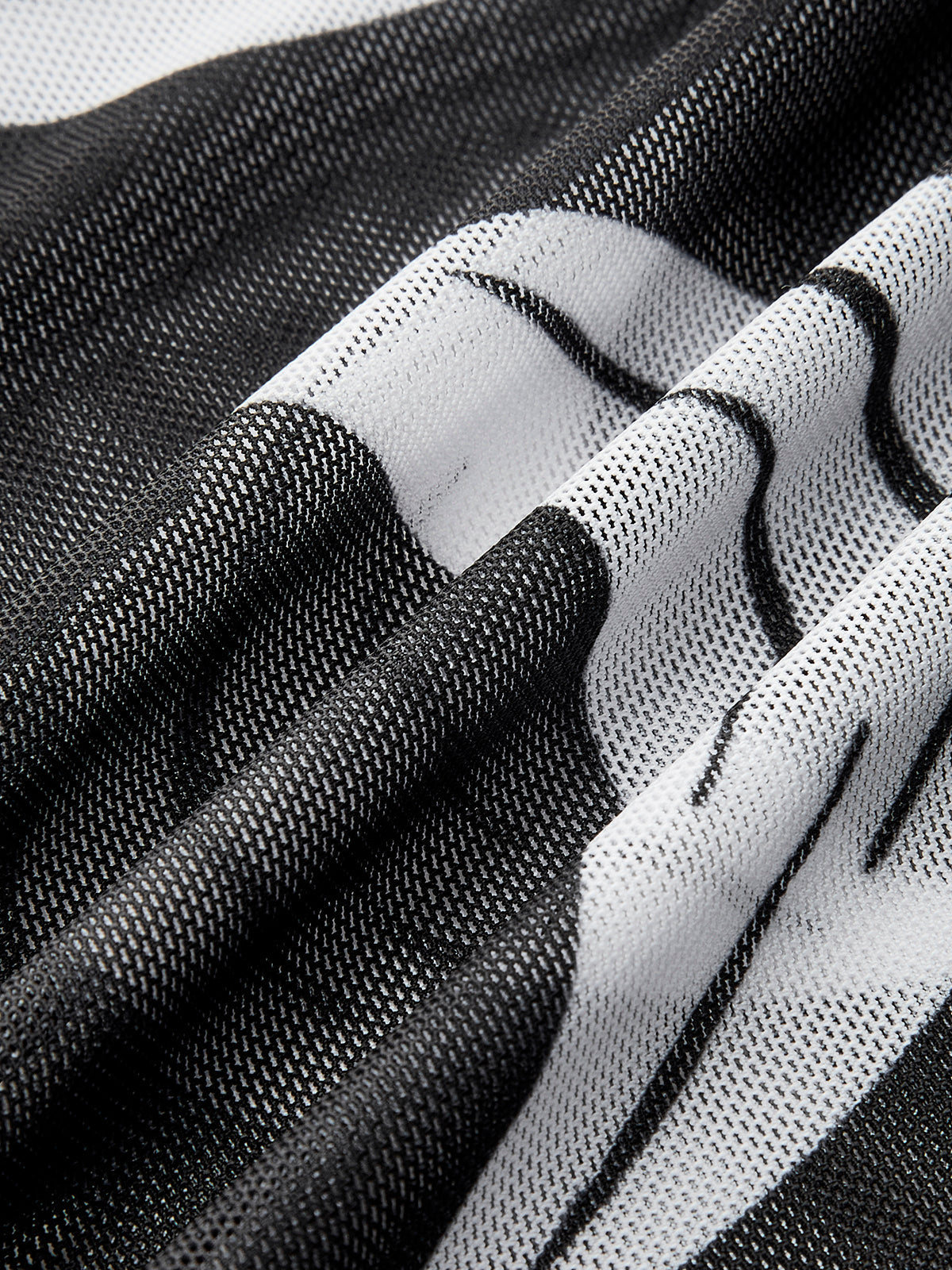 Sheer Printed Mesh Beach Cover-Up Skirt