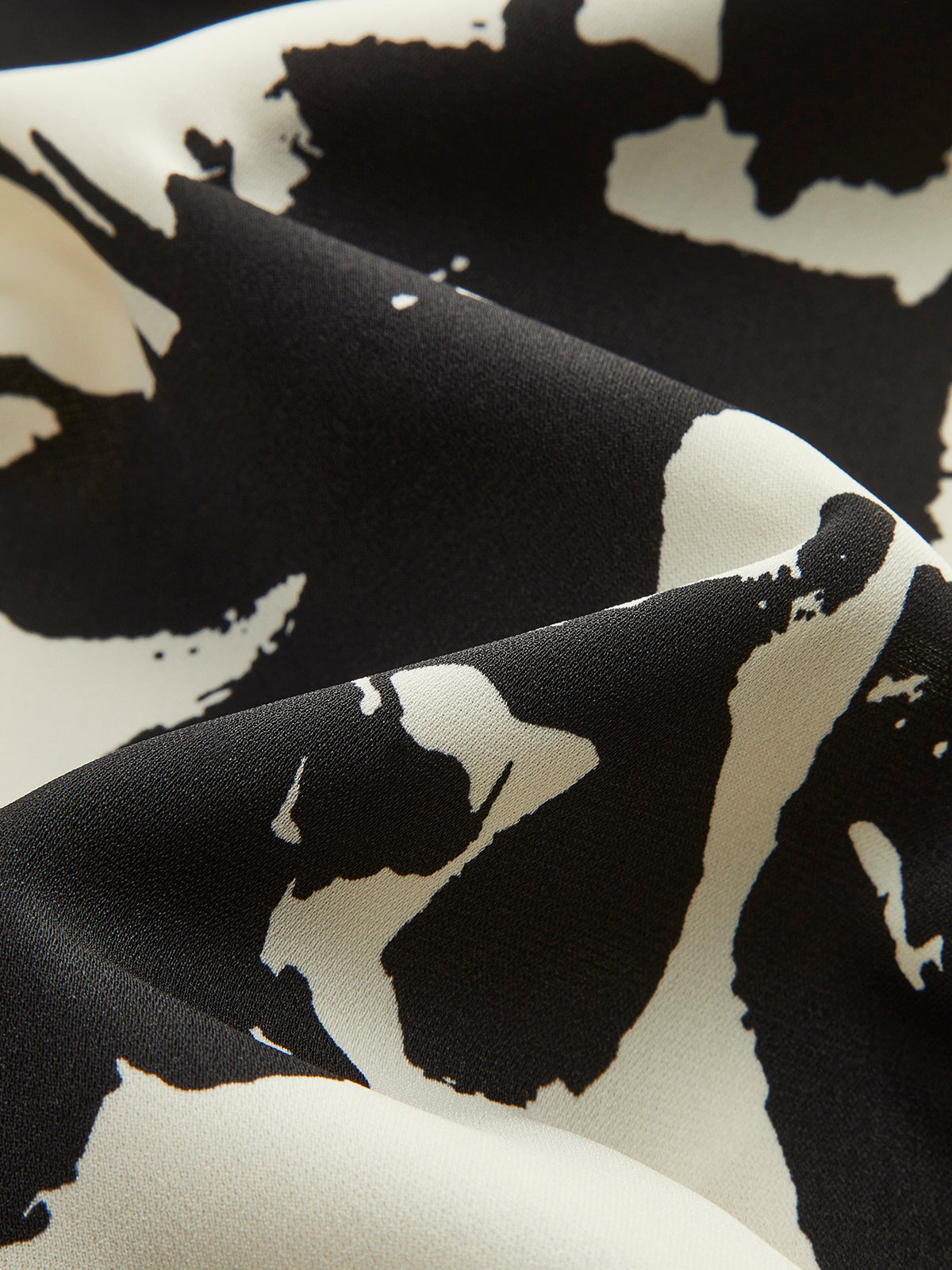 Abstract Floral Print A-Line Skirt