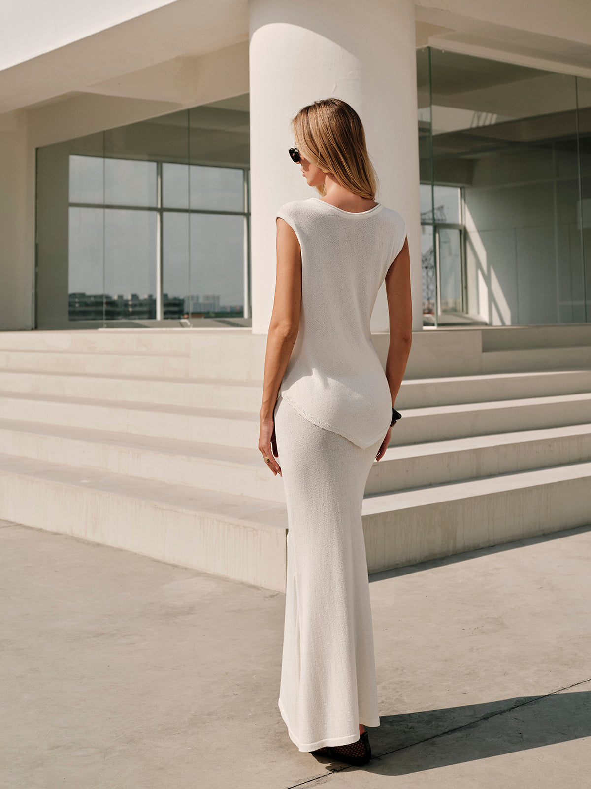 Semi-Sheer Triangle Skirt Set Without Belt