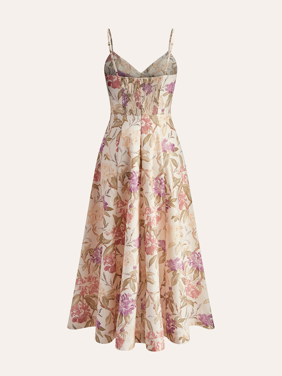 Romantic Floral A-Line V-Neck Cami Dress
