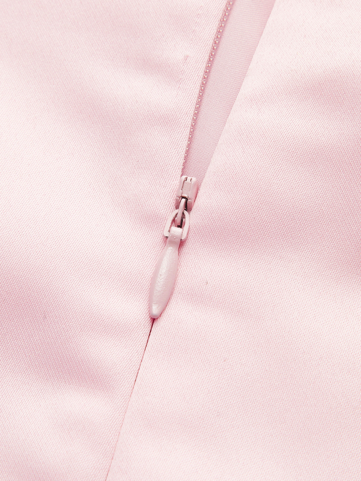 Satin Asymmetrical Embellished Strapless Dress