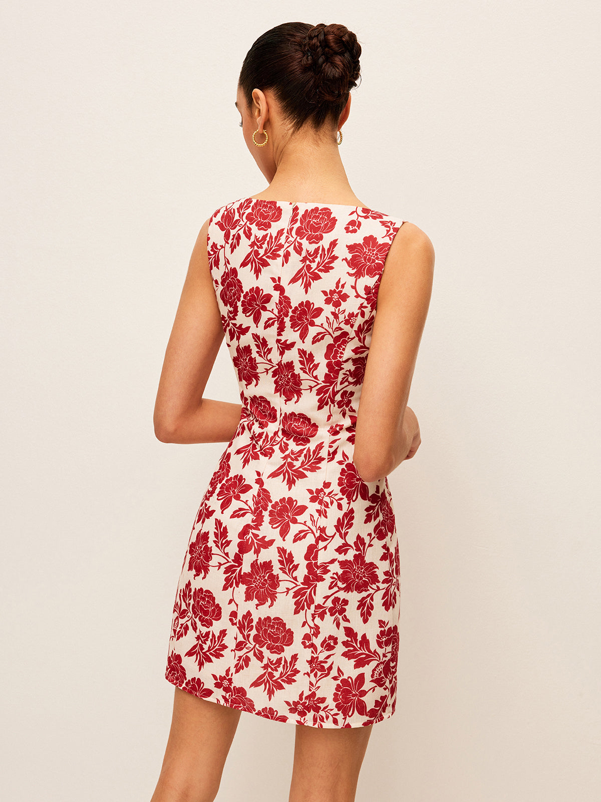 Flora Print Square-Neck Dress