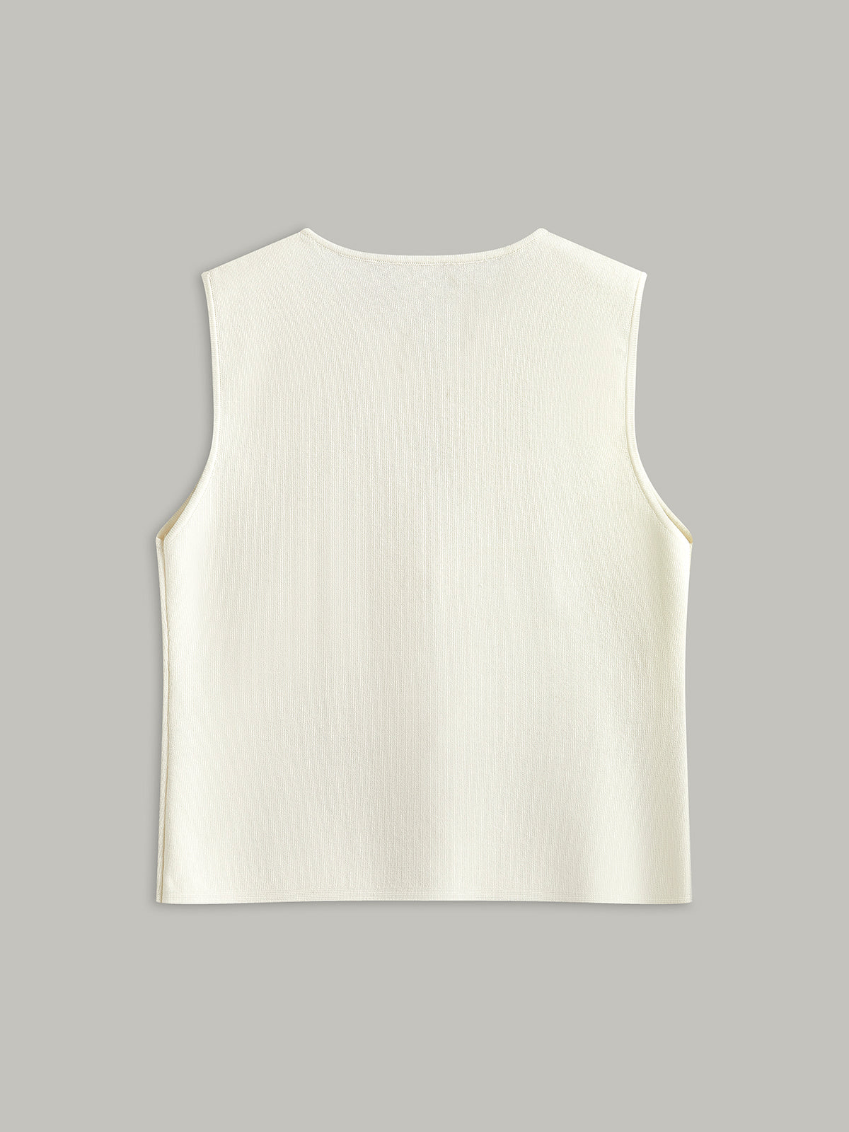 Shell Button Detail Sleeveless Top