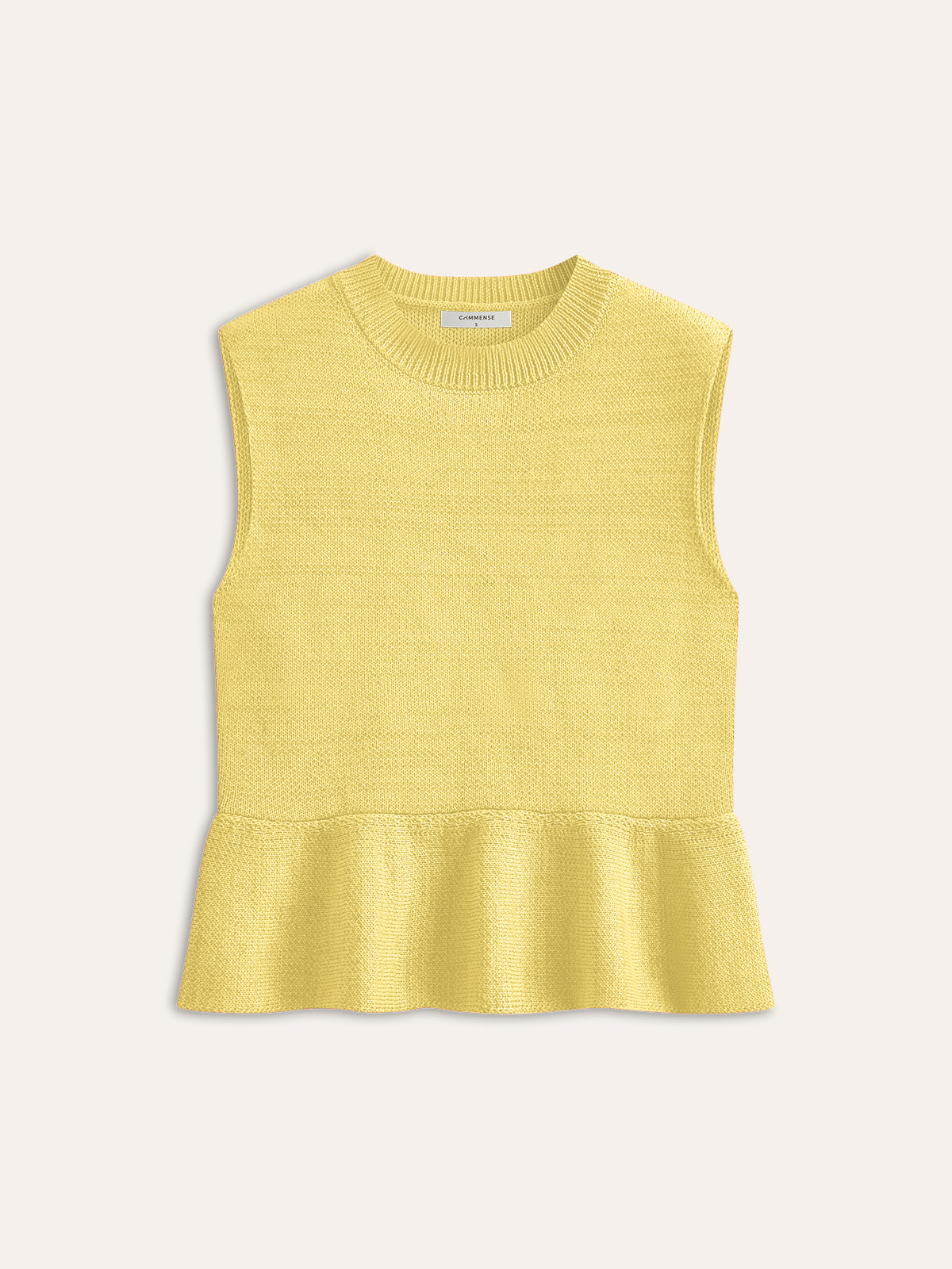 Sleeveless Ruffle Hem Sweater Vest