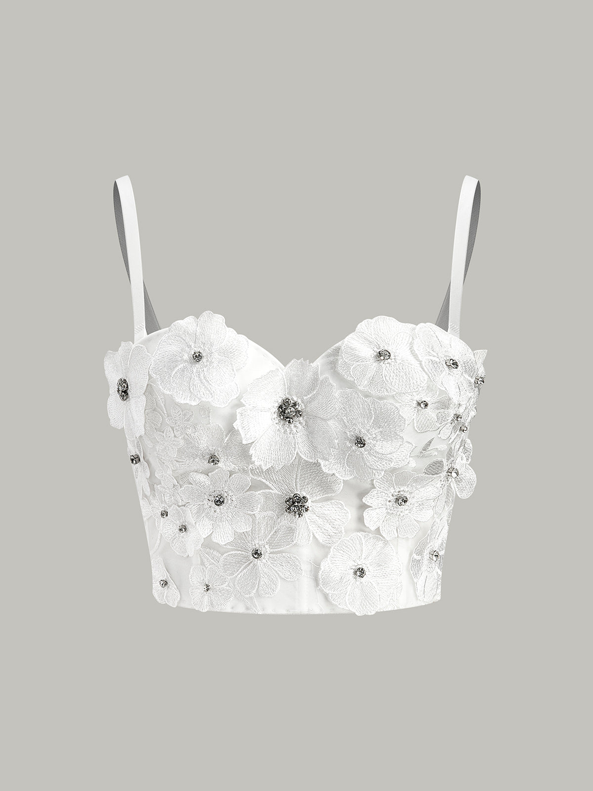 Embroidered Floral Sweetheart Corset