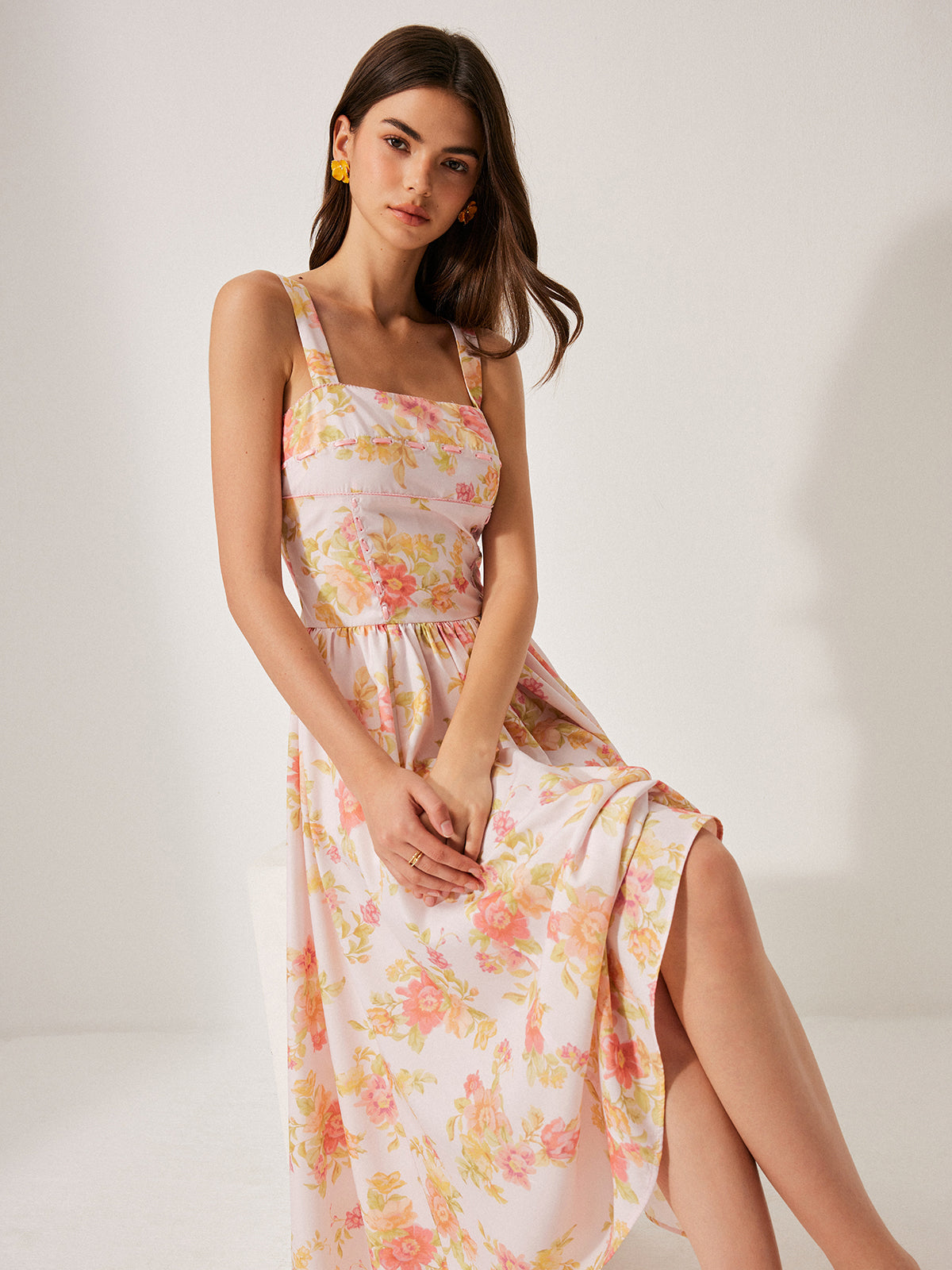 Floral Print A-Line Dress