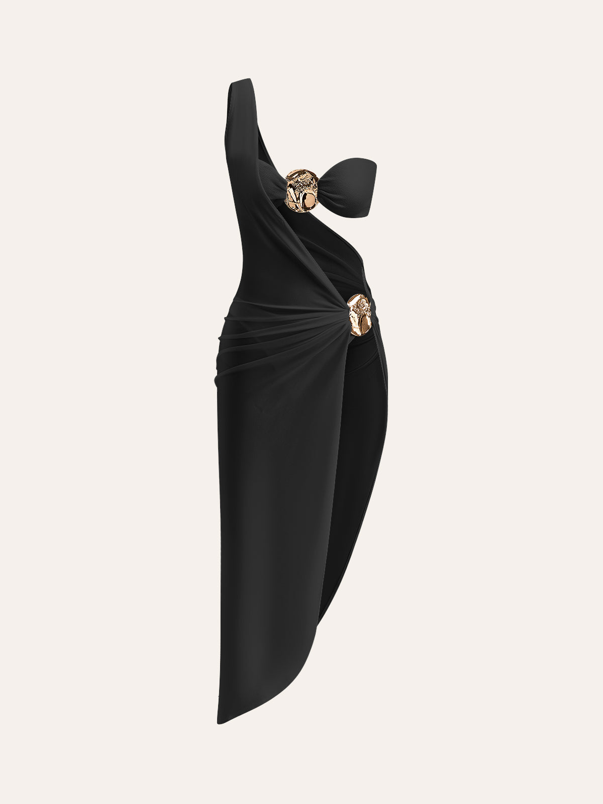 Gold Detail Bikini With Cover-Up
