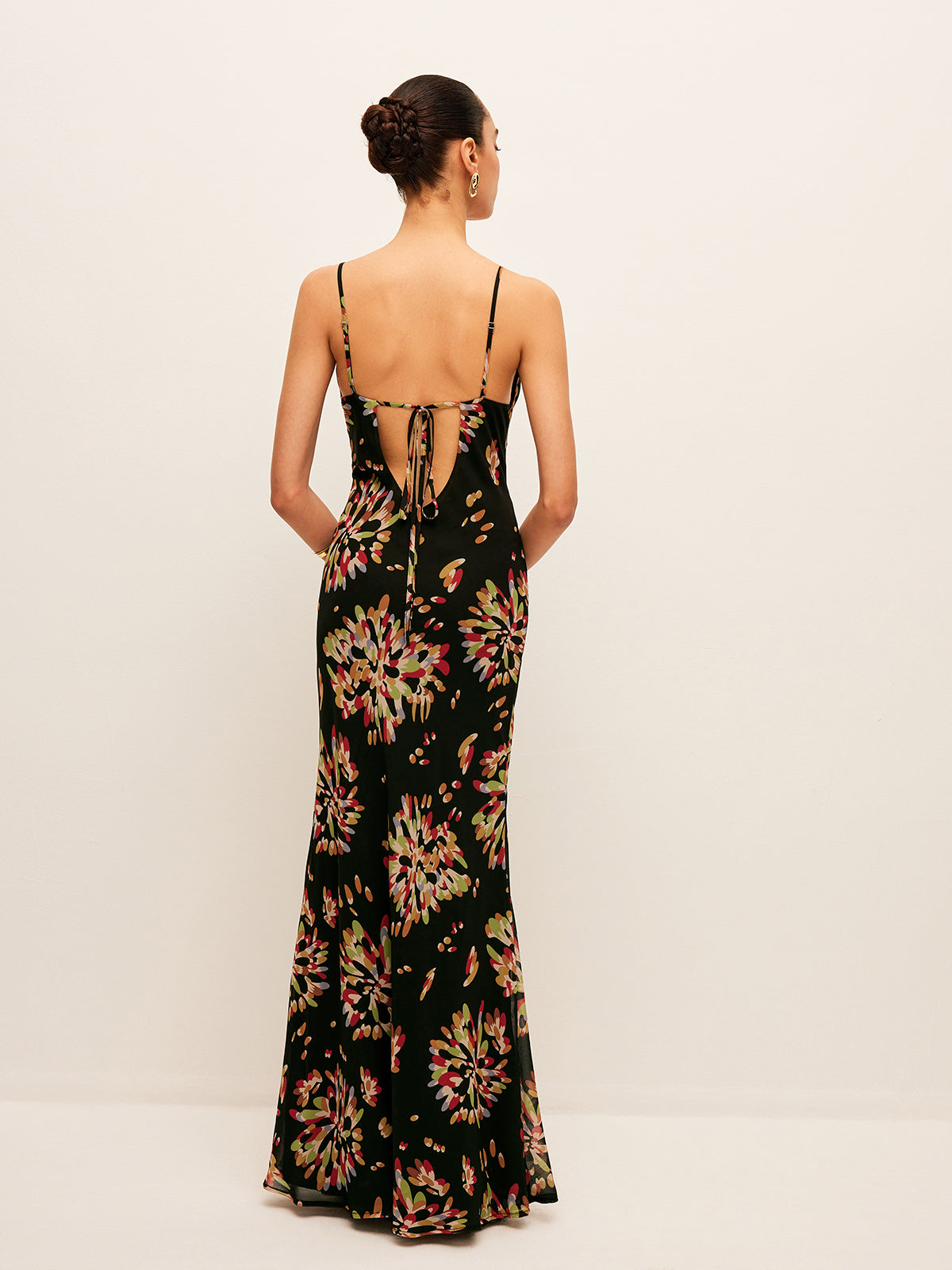 Boho Tied Back Chiffon Cami Dress