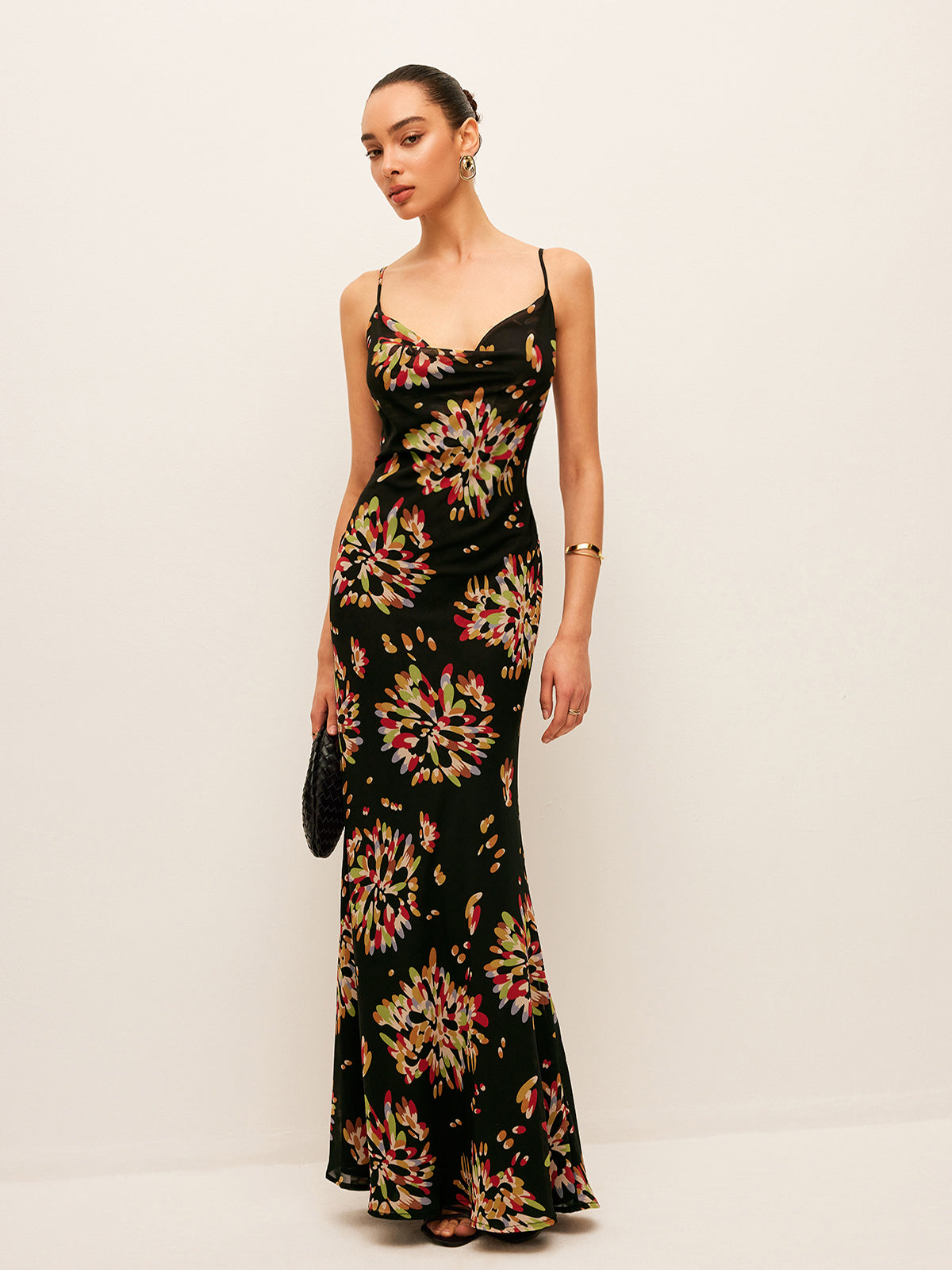 Boho Tied Back Chiffon Cami Dress