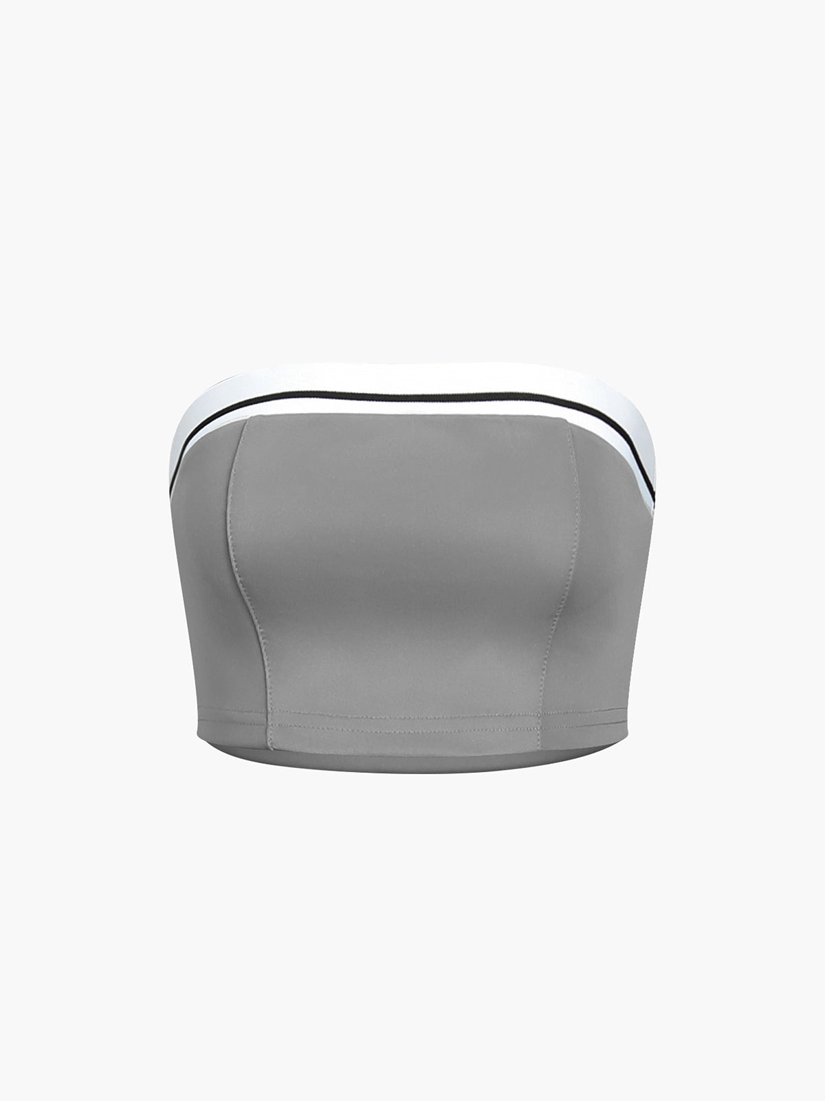 Tube Top Two Piece Contrast Waistband Pants Set