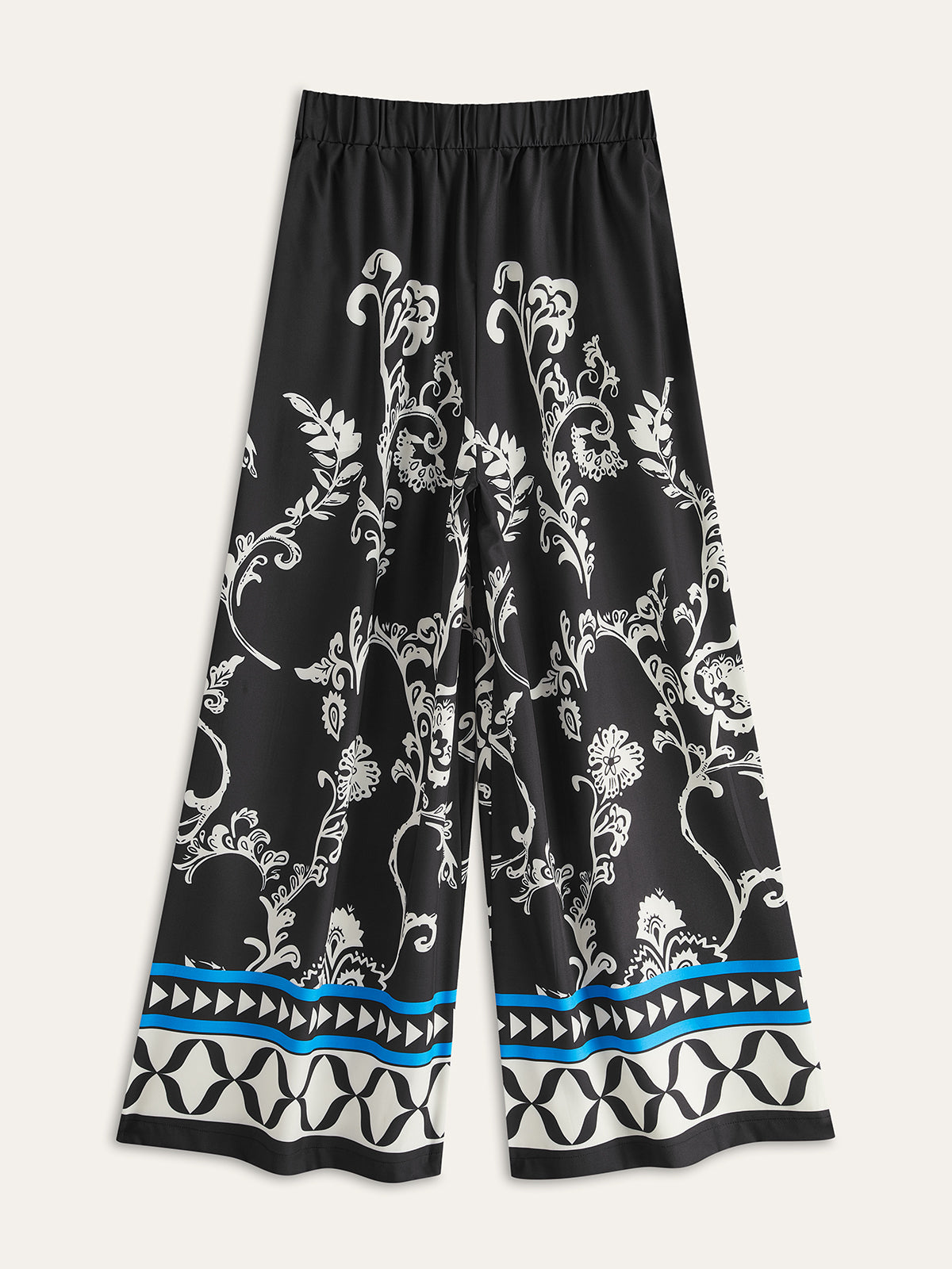 Oversized Print Lapel Pants Set