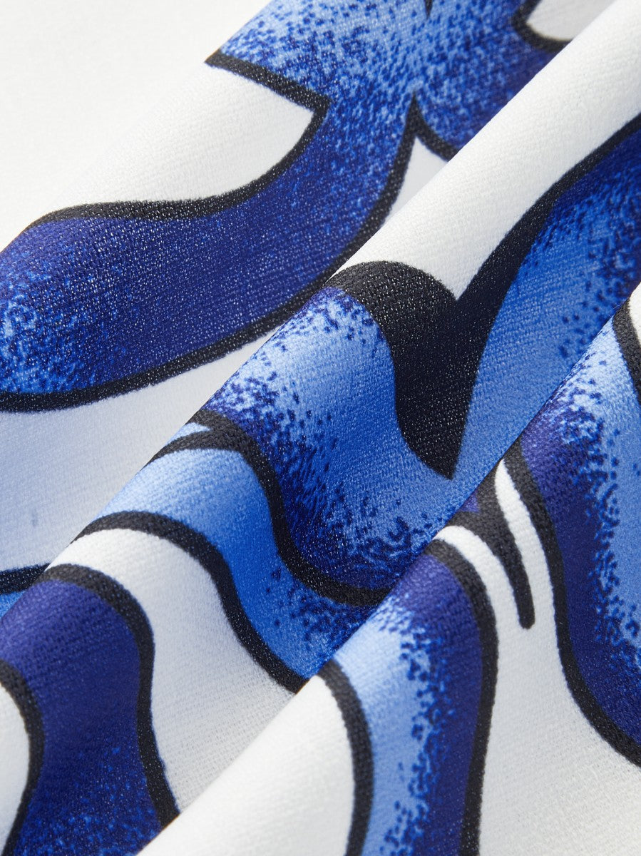 Floral Print Puff Sleeve Skirt Set With Pockets