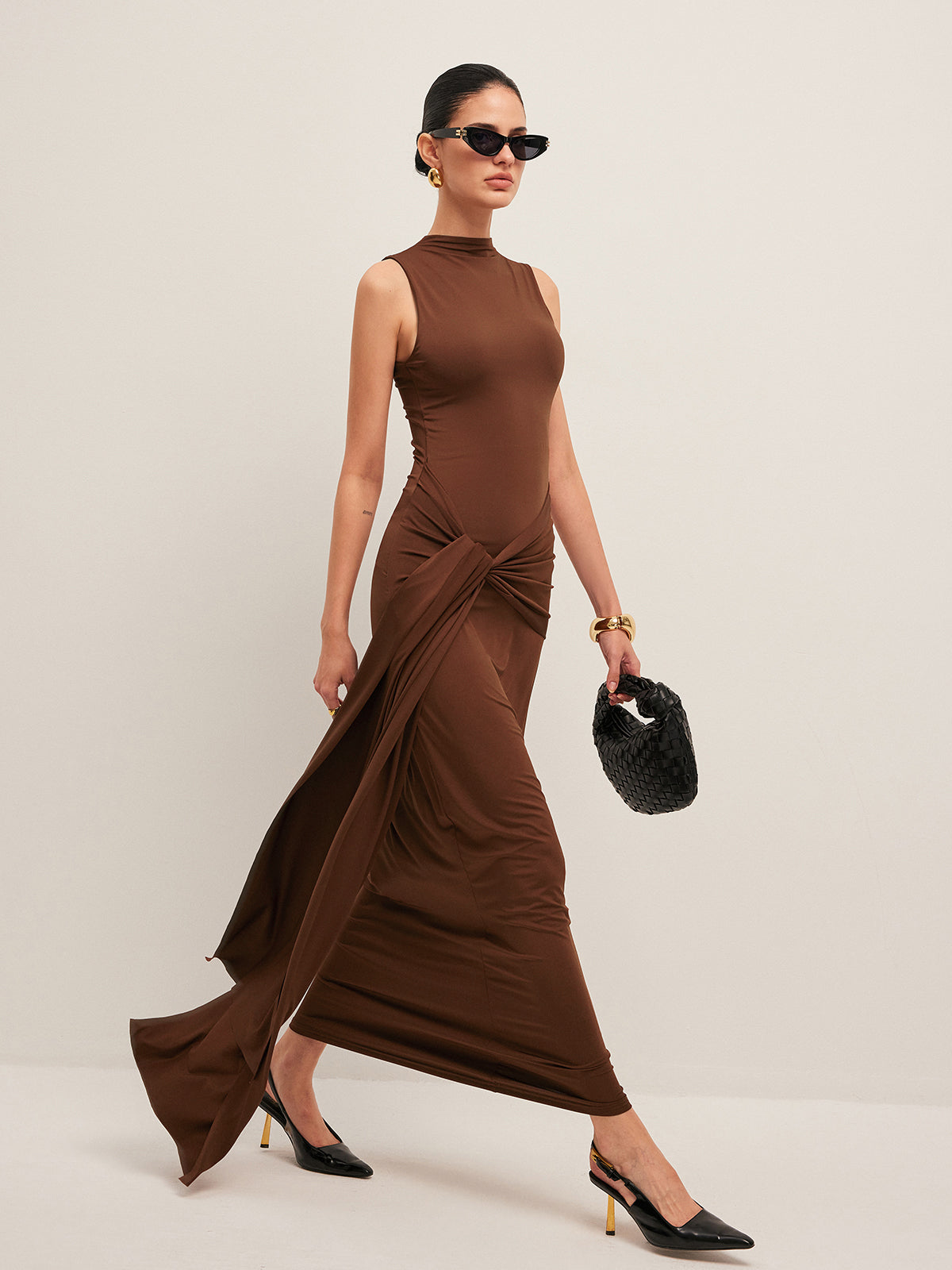 Twisted Knot Sleeveless Dress