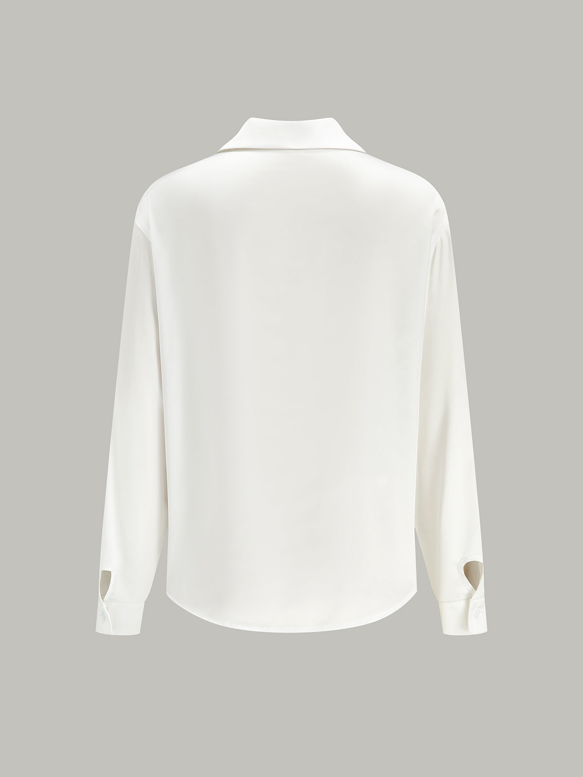 Long-Sleeve Spread Collar Buttoned Shirt