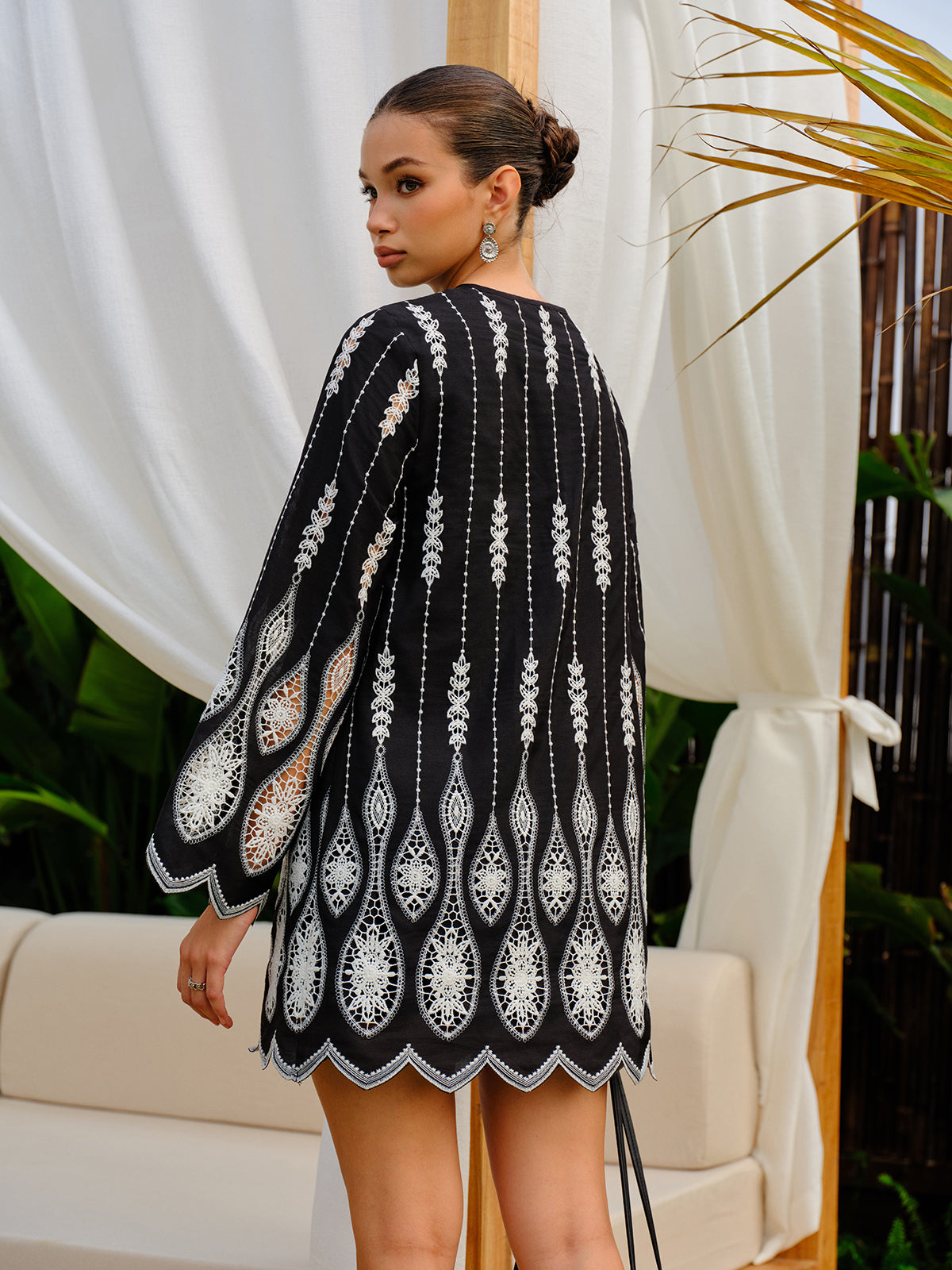 Embroidered Boho A-Line Dress