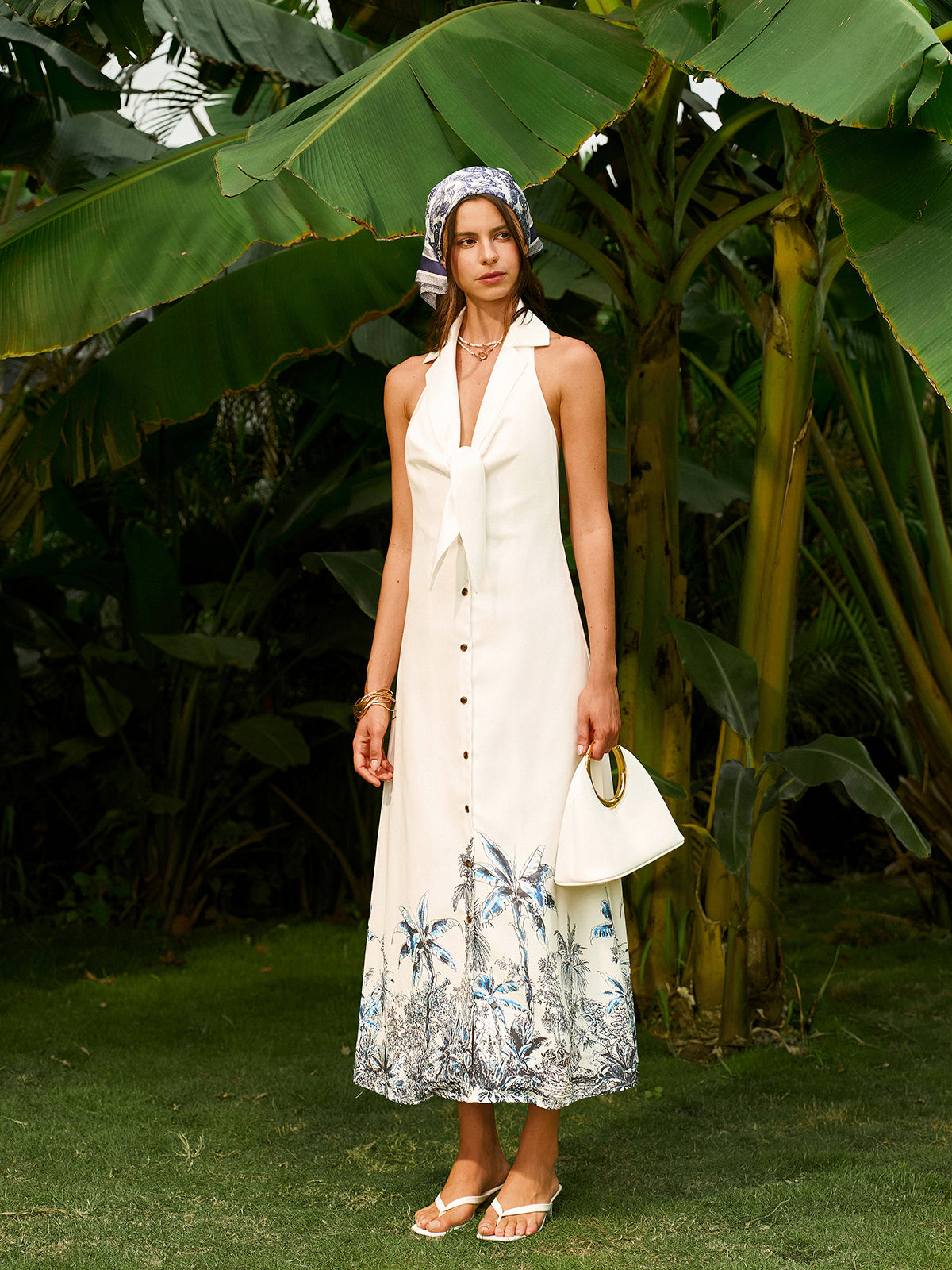 Boho Tie-Front Backless Dress