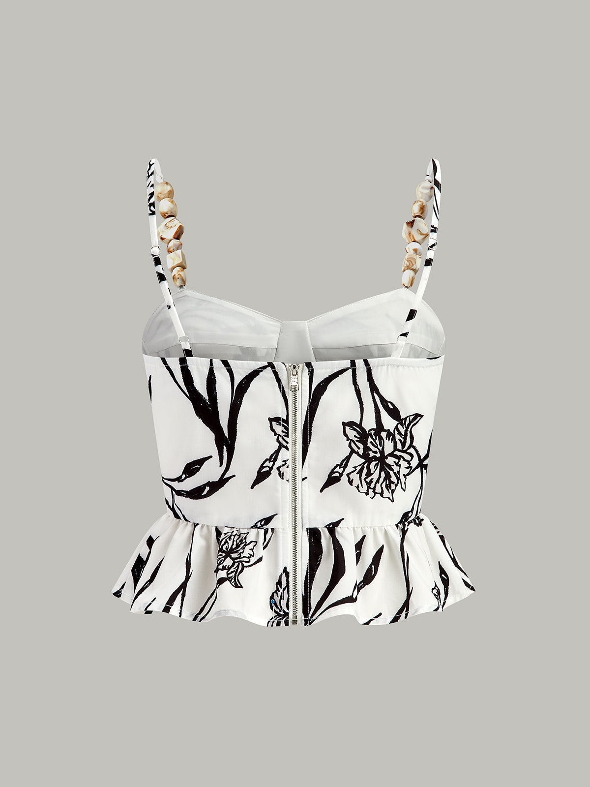 Floral Print Peplum Top With Shorts Set