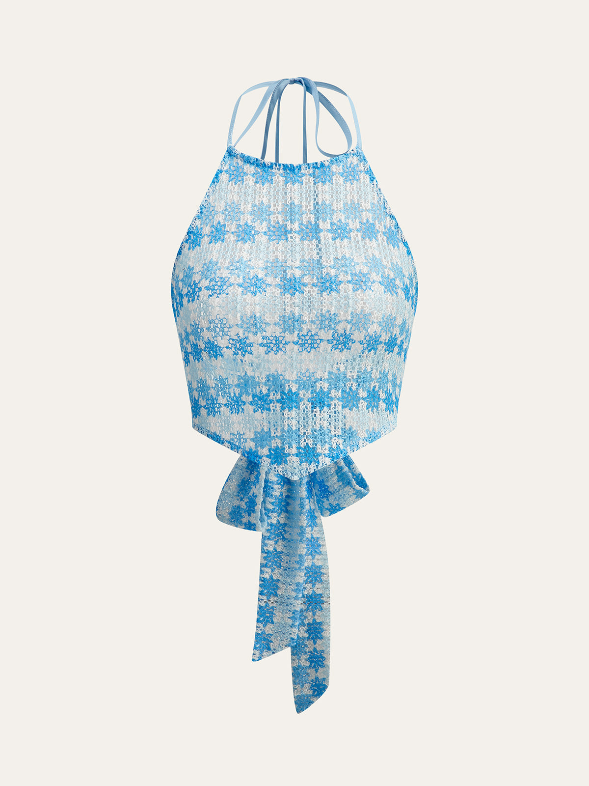 Tie-Back Crochet Halter Pants Set