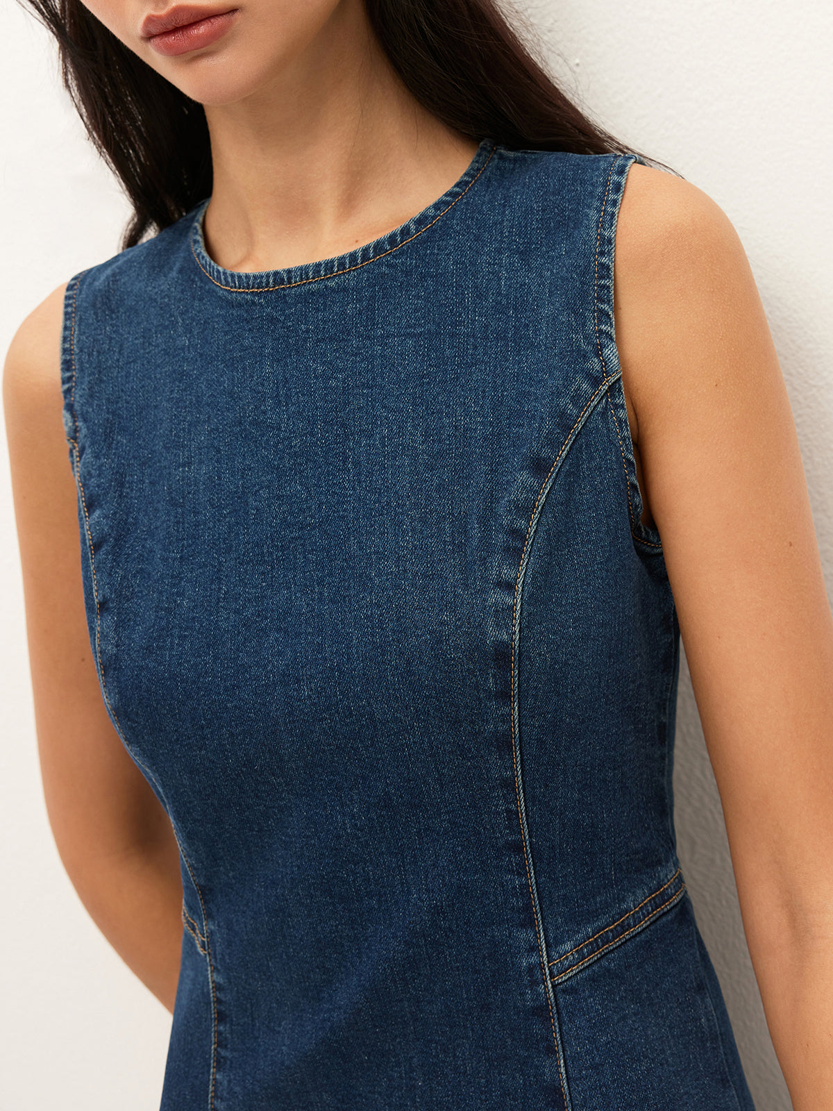 Sleeveless Denim Dress